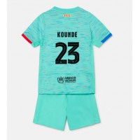 Camiseta Barcelona Jules Kounde #23 Tercera Equipación para niños 2023-24 manga corta (+ pantalones cortos)